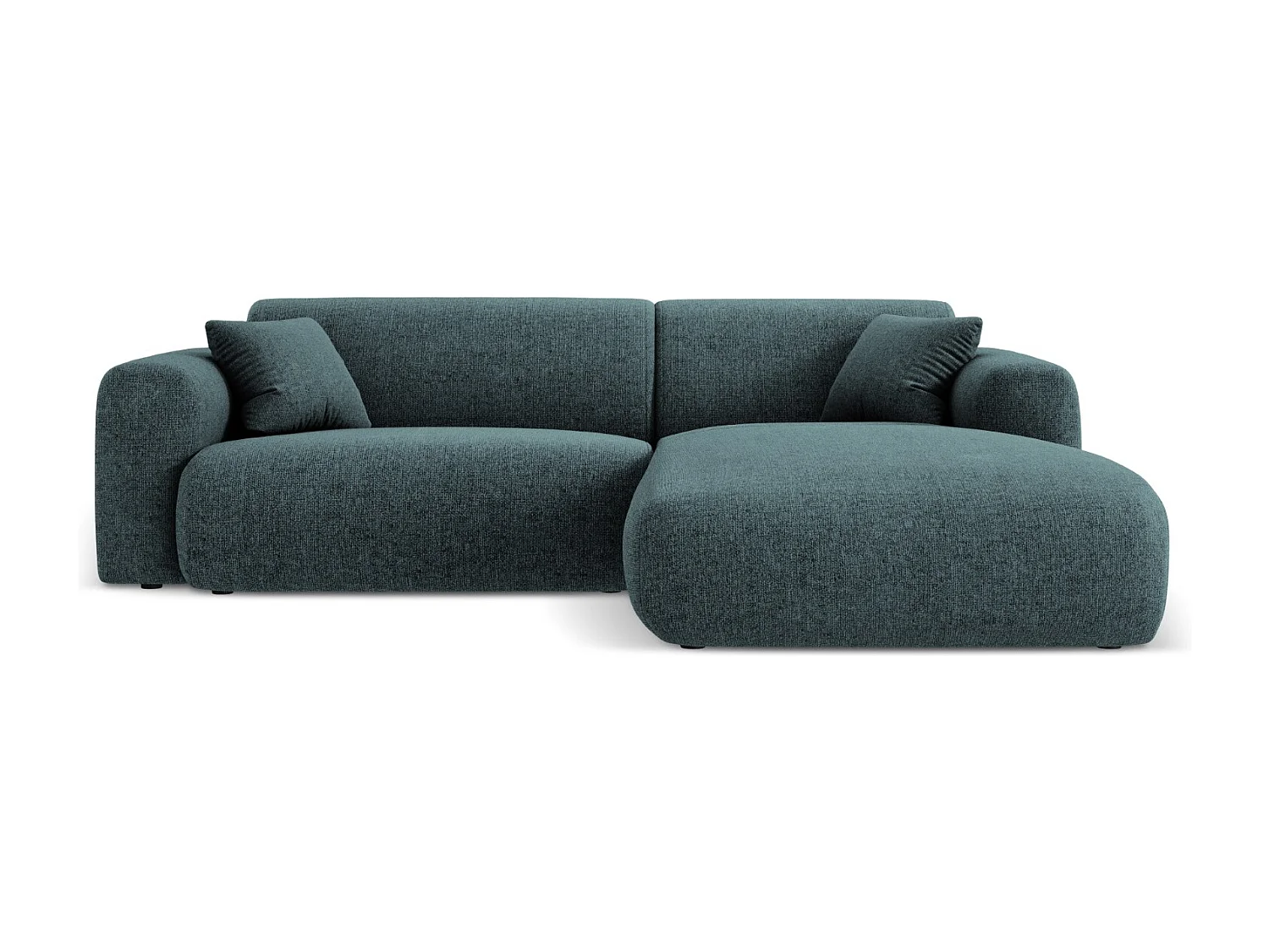 Cosmopolitan Design – Narożnik prawy, „Nolio” 4 miejsca szenil, petrol – 235x170x72cm 3746858