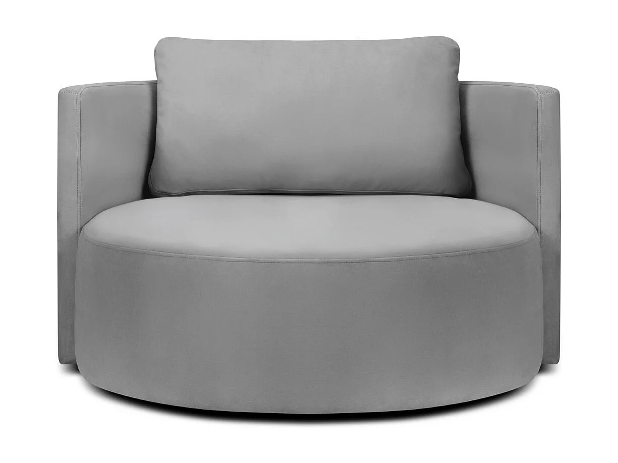 CXL by Christian Lacroix - Fotel obrotowy, "Adam" welur, szary - 92x92x75cm 3746869 - obrazek 1