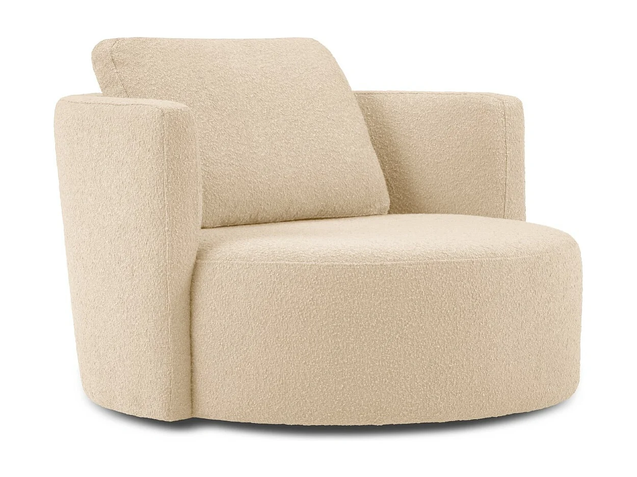 CXL by Christian Lacroix - Fotel obrotowy, "Adam" boucle, beż - 92x92x75cm 3746864 - obrazek 1