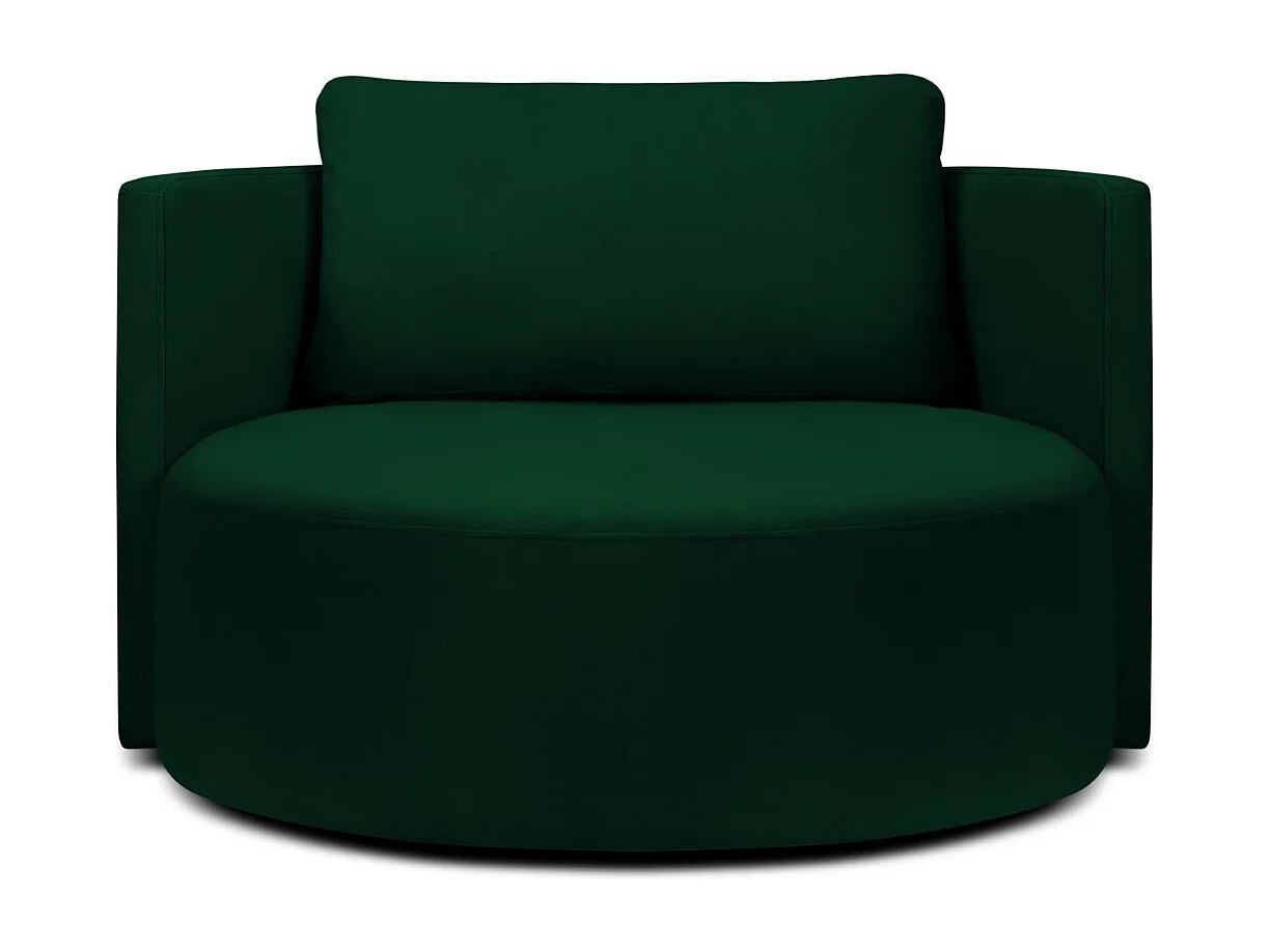 CXL by Christian Lacroix - Fotel obrotowy, "Adam" welur, zielony butelkowy - 92x92x75cm 3746874 - obrazek 1