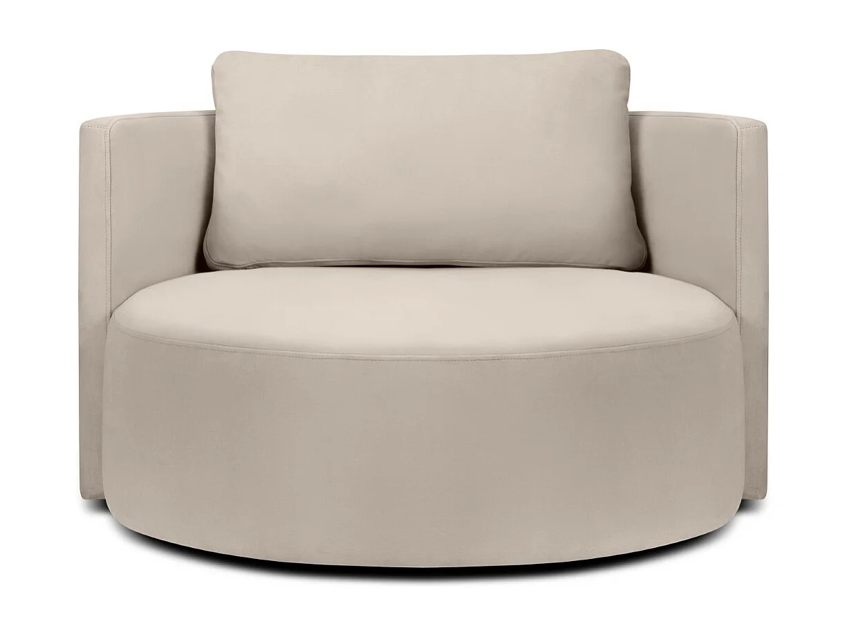 CXL by Christian Lacroix - Fotel obrotowy, "Adam" welur, beż - 92x92x75cm 3746880 - obrazek 1
