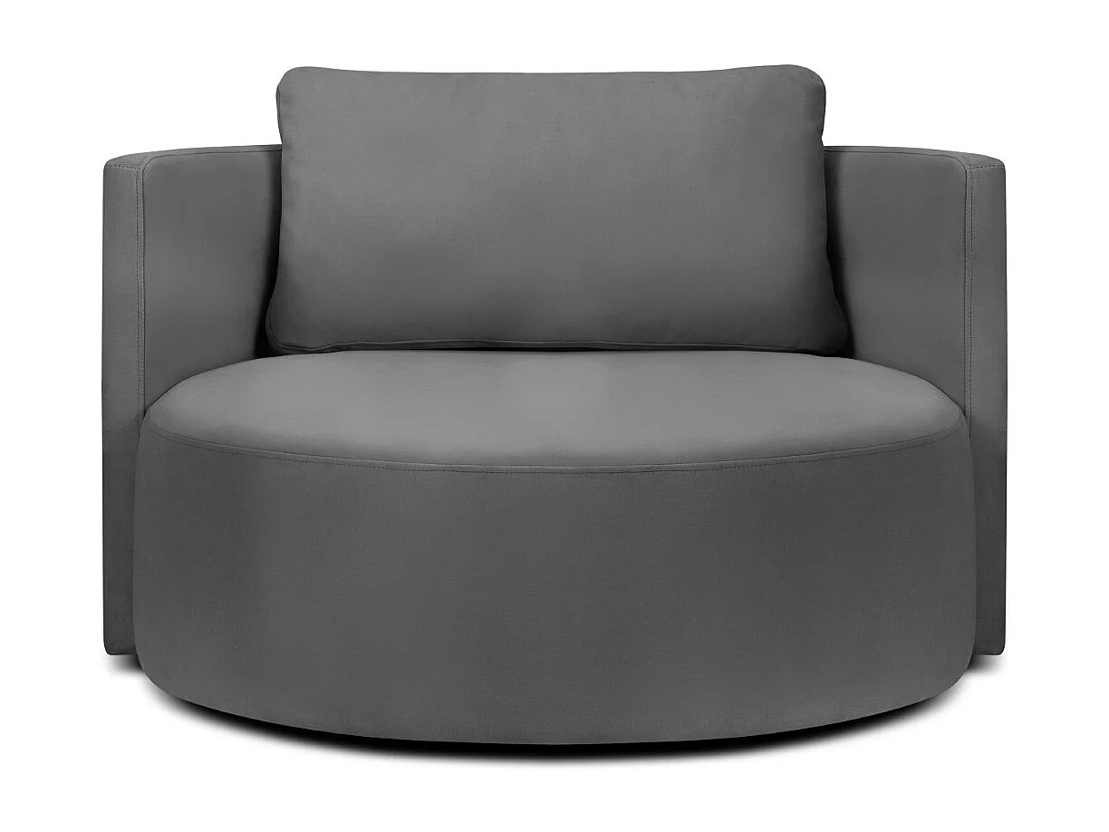 CXL by Christian Lacroix - Fotel obrotowy, "Adam" welur, szary ciemny - 92x92x75cm 3746884 - obrazek 1