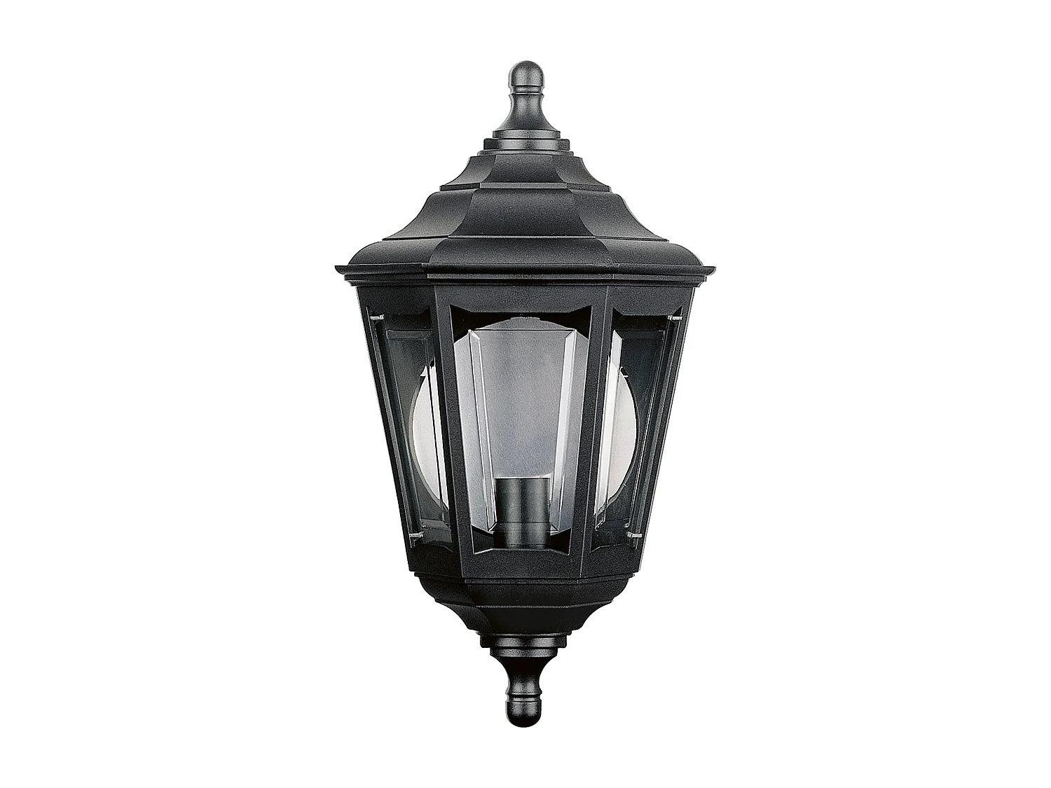 Kinkiet CLIC CLAC 6 w stylu klasycznym - wys. 44 cm x szer. 25 cm - E27 42W - poliamid - ip44 - czarny 3748065 - obrazek 1