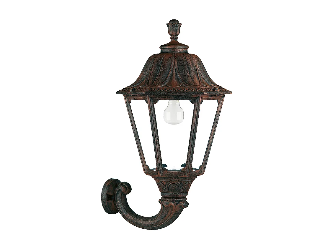 Kinkiet INDURA BIG 6 w stylu klasycznym - H 63 cm - E27 42W - żywica - IP55 - czarny 3748077 - obrazek 1