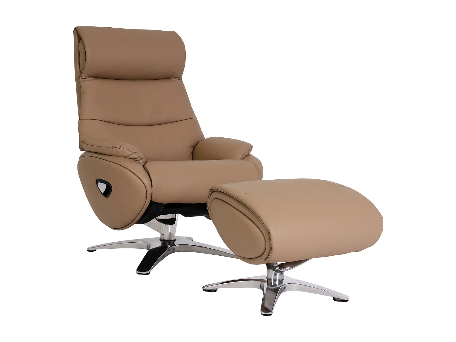 Leżanka z taboretem MCW-K98, taupe 1803505