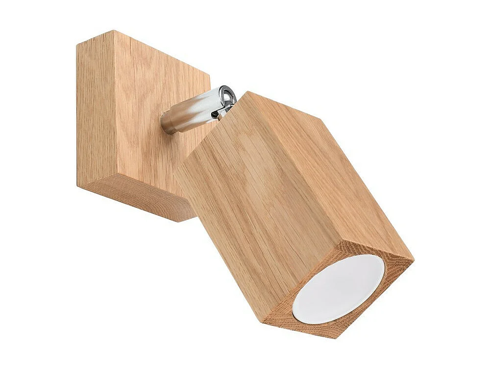 Kinkiet skandynawski KEKE, drewno - 1 źródło - L.8 x H.17 cm - dąb 1357877 - obrazek 1