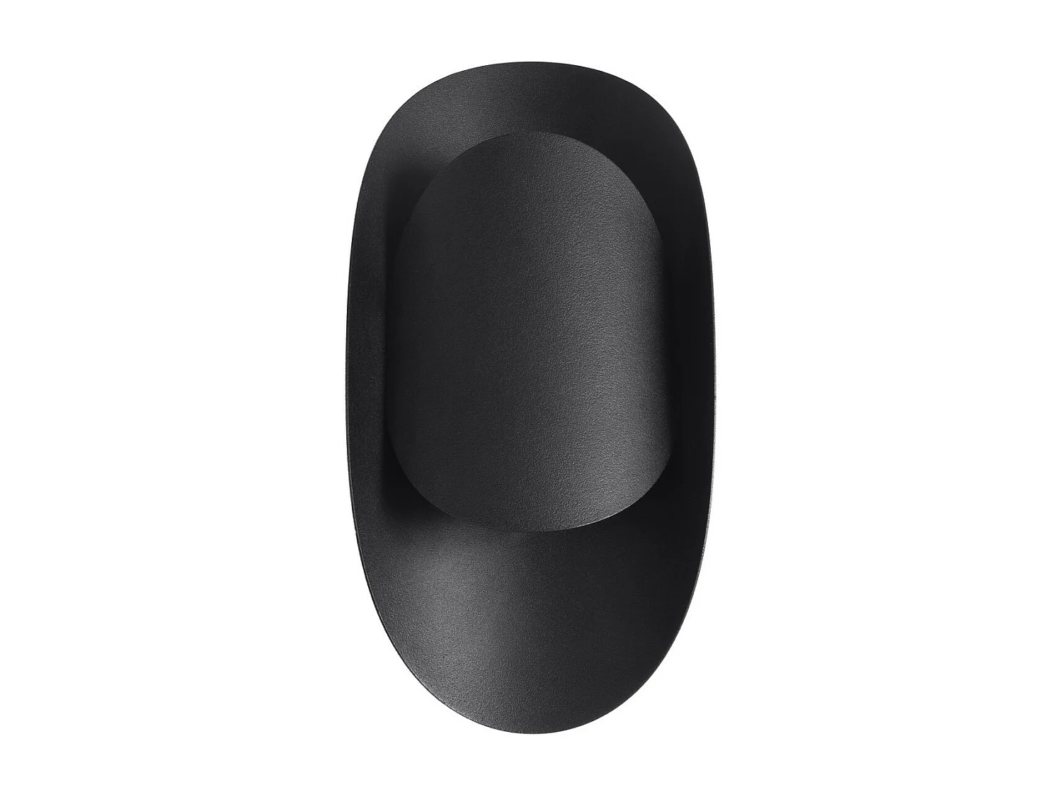 Kinkiet nowoczesny TEAR, stal - 1 źródło - L.13 x H.30 cm - czarny 1358125 - obrazek 1