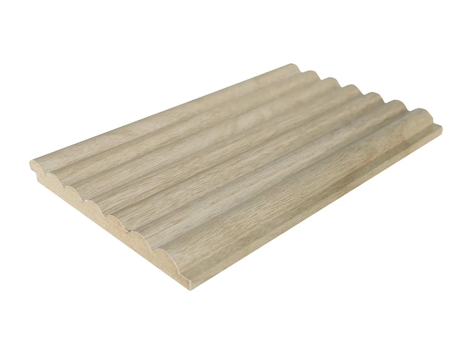 Panel ścienny ryflowany - Naturalny jasny - Opakowanie 2,54 m² - Zestaw 8 sztuk - LIPOLA 3178887 - obrazek 1