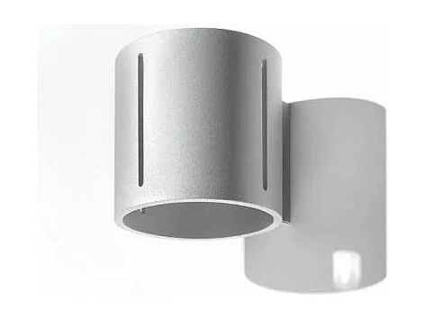Kinkiet nowoczesny INEZ, aluminium - 1 źródło - L.10 x H.10 cm - szary 1358253 - obrazek 1