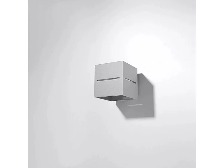 Kinkiet nowoczesny LOBO, aluminium - 1 źródło - L.10 x H.10 cm - szary 1358259 - obrazek 1