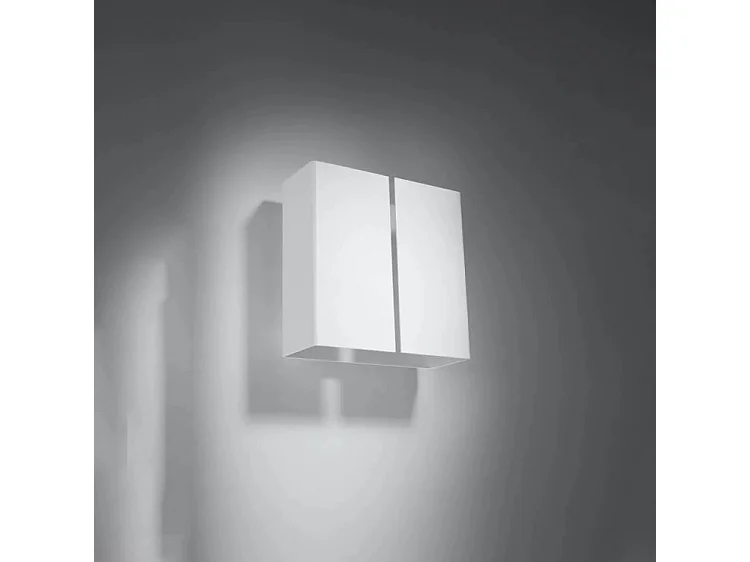 Kinkiet nowoczesny LINEA, stal - 2 źródło - L.18 x H.9 cm - biały 1358353 - obrazek 1
