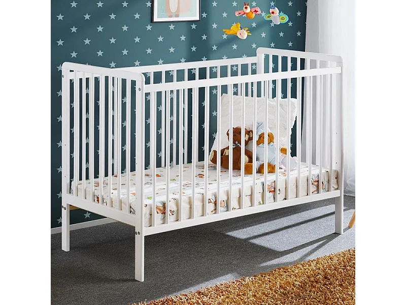 Łóżeczko dziecięce CYPI II 120×60 biały mat 3953244