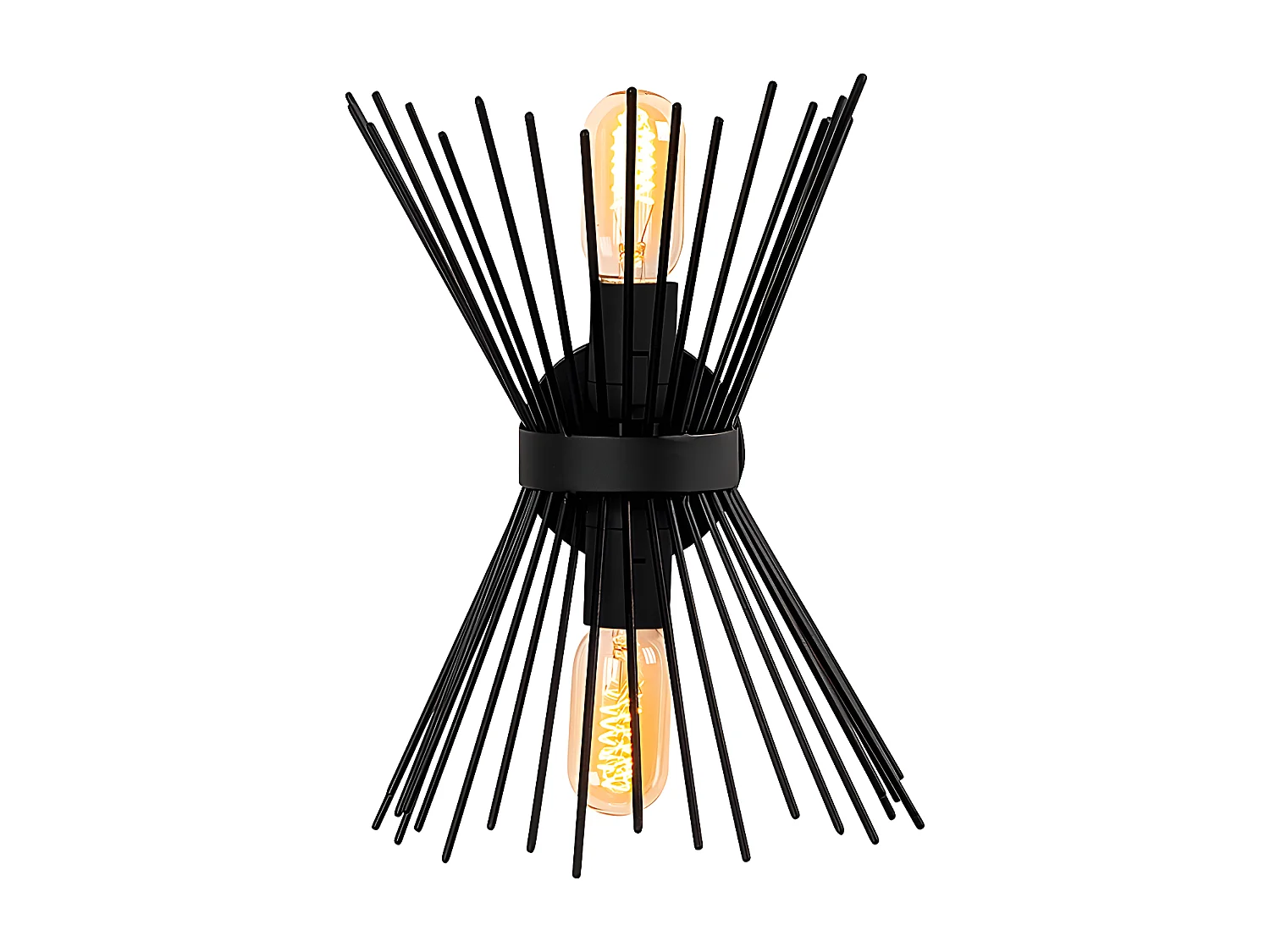 Kinkiet ścienny z metalowego drutu KIRPI – wysokość 33 cm – kolor czarny 135399 - obrazek 1