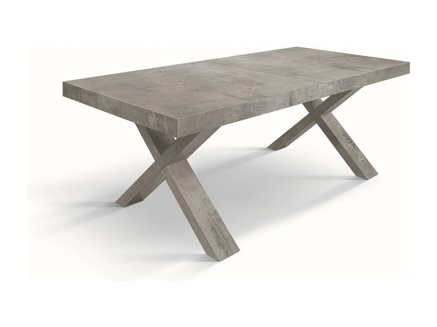 Cementowo-szary rozkładany stół drewniany160x90-240x90cm – AMALFI 4056861