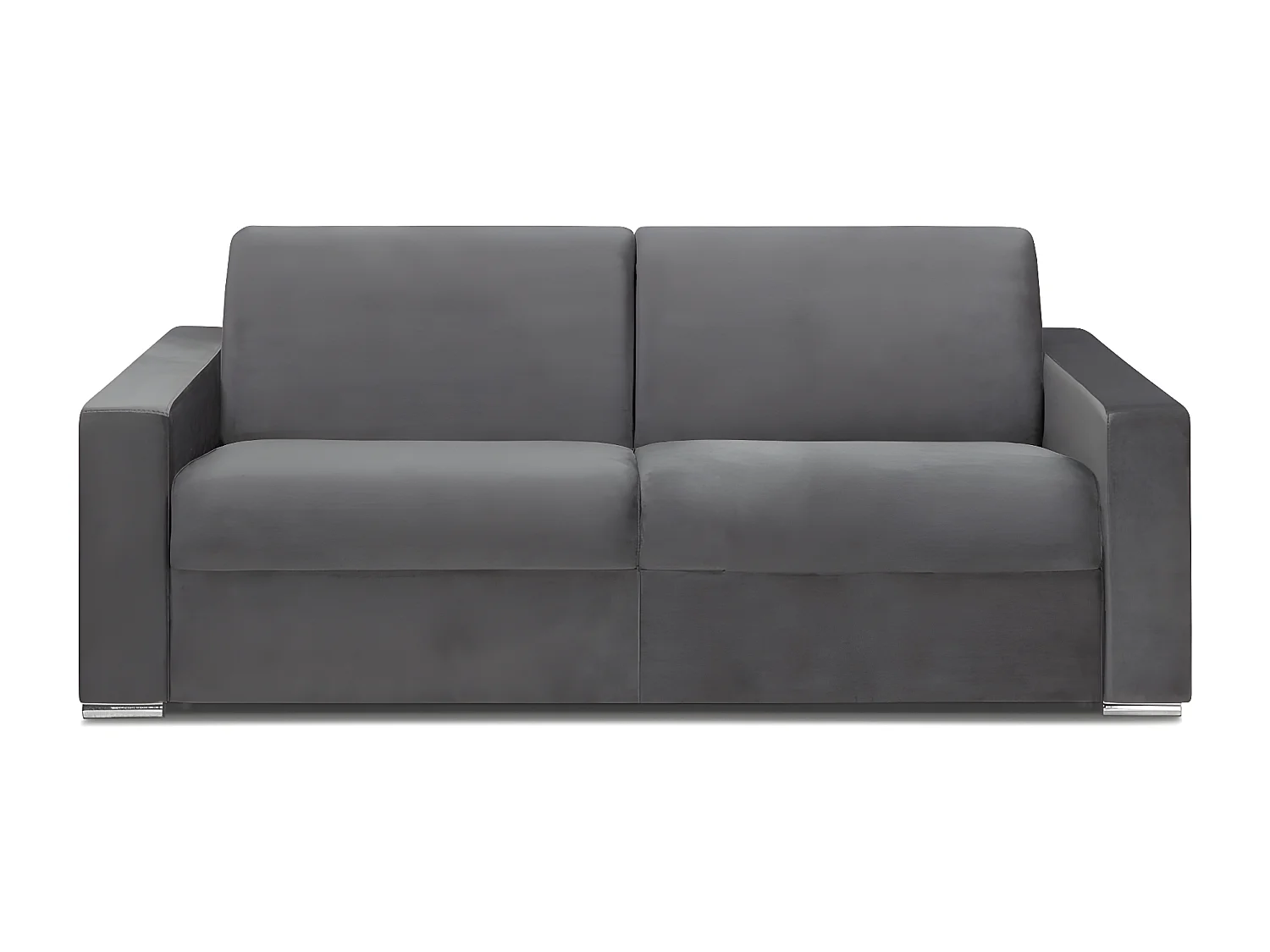 Kanapa 4-osobowa z ekspresowym mechanizmem rozkładania z weluru CALITO -Antracytowy - Wymiary miejsca do spania: 160 cm - Materac 22 cm z pamięcią kształtu 137799 - obrazek 1