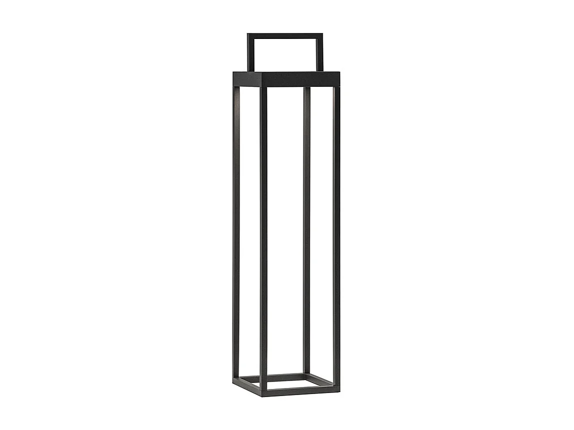 Latarnia solarna Soon, antracytowa, dioda LED 2,2 W, zasilana bateryjnie, IP54, wysokość 52,5 cm 3874674