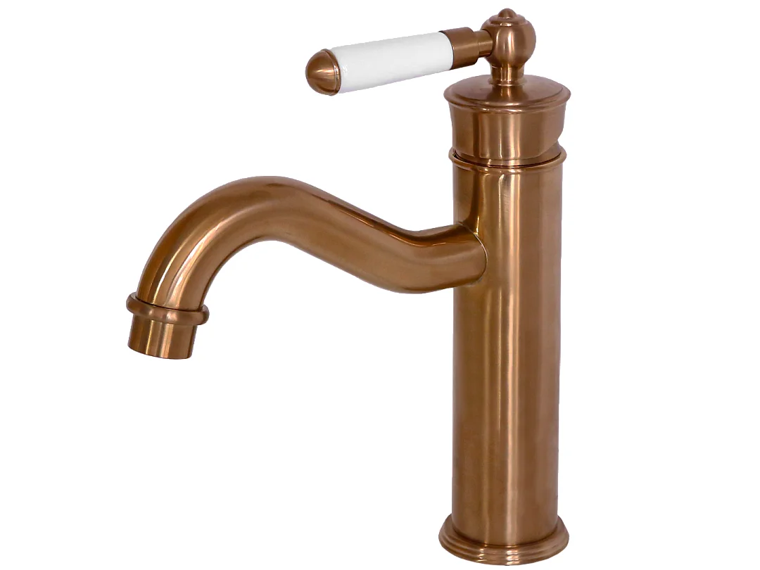 Leeds bateria umywalkowa niskie retro szczotkowany miedź – Essebagno 1385415