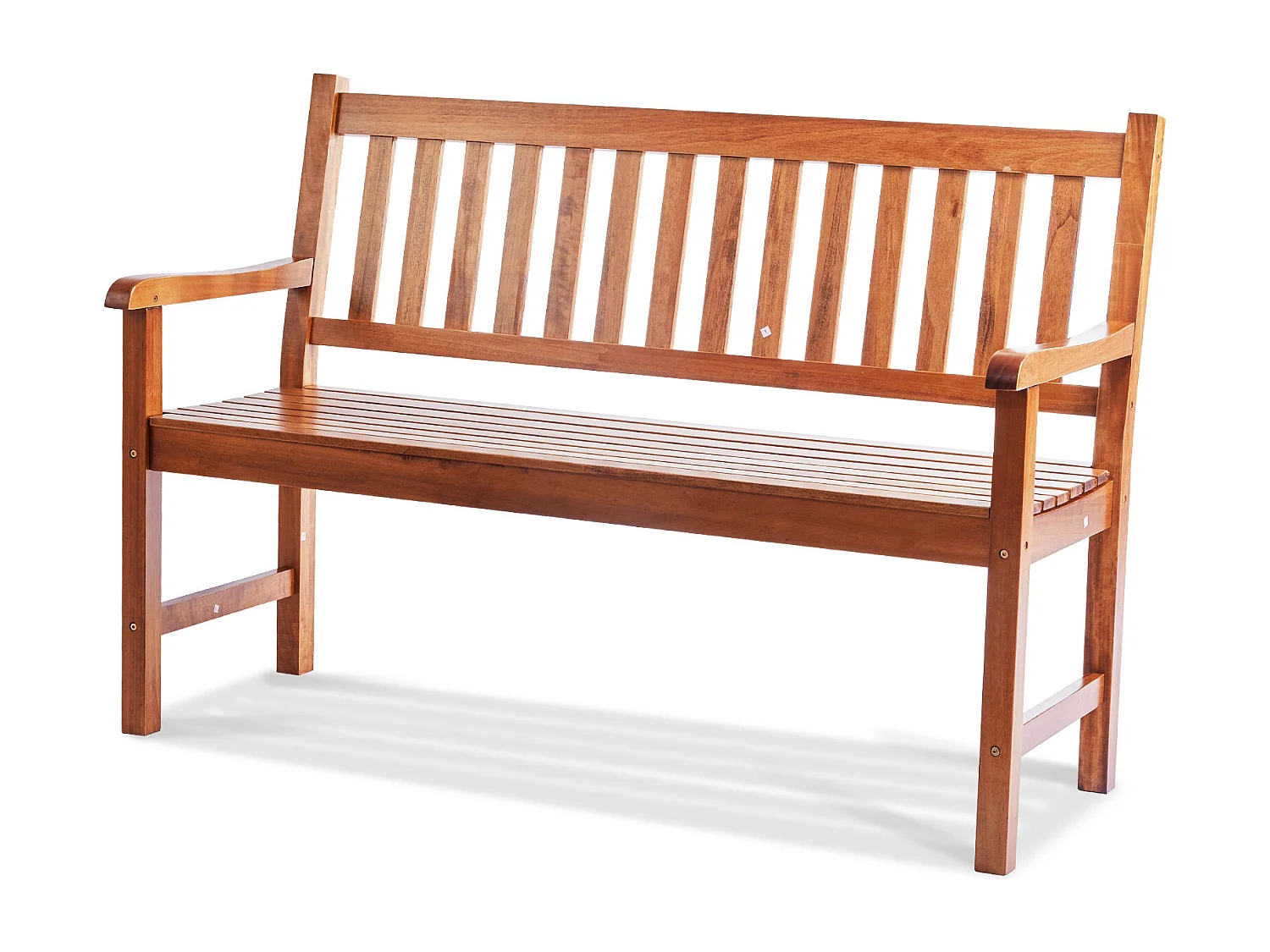 Ławka Ogrodowa z Drewna SucceBuy 127 cm, Nośność 363 kg, Meble Ogrodowe do Patio i Werandy 4171331