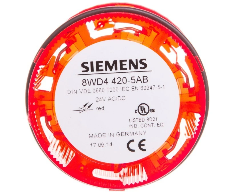 Moduł świetlny do kolumny sygnalizacyjnej 70mm LED czerwony światło ciagłe 24V AC_DC IP65 8WD4420‑5AB - obrazek 2