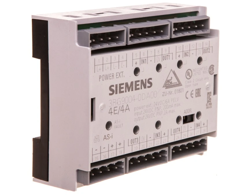 Moduł wejść cyfrowych 4 wejścia 200mA PNP 24V DC AS‑INTERFACE 3RG9004‑0DA00 - obrazek 1