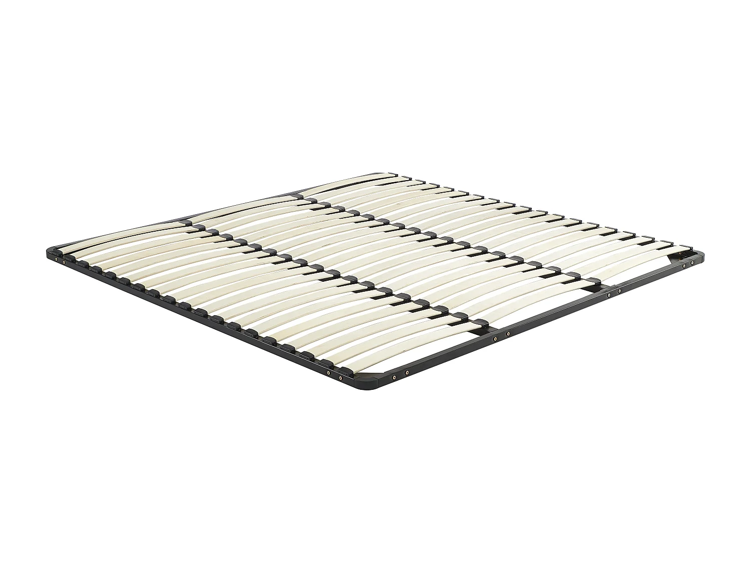 Stelaż z listewkami 200 x 200 cm – 3 x 19 listewek – Bez nóżek – Czarny – KALISTA marki YSMÉE 3782494