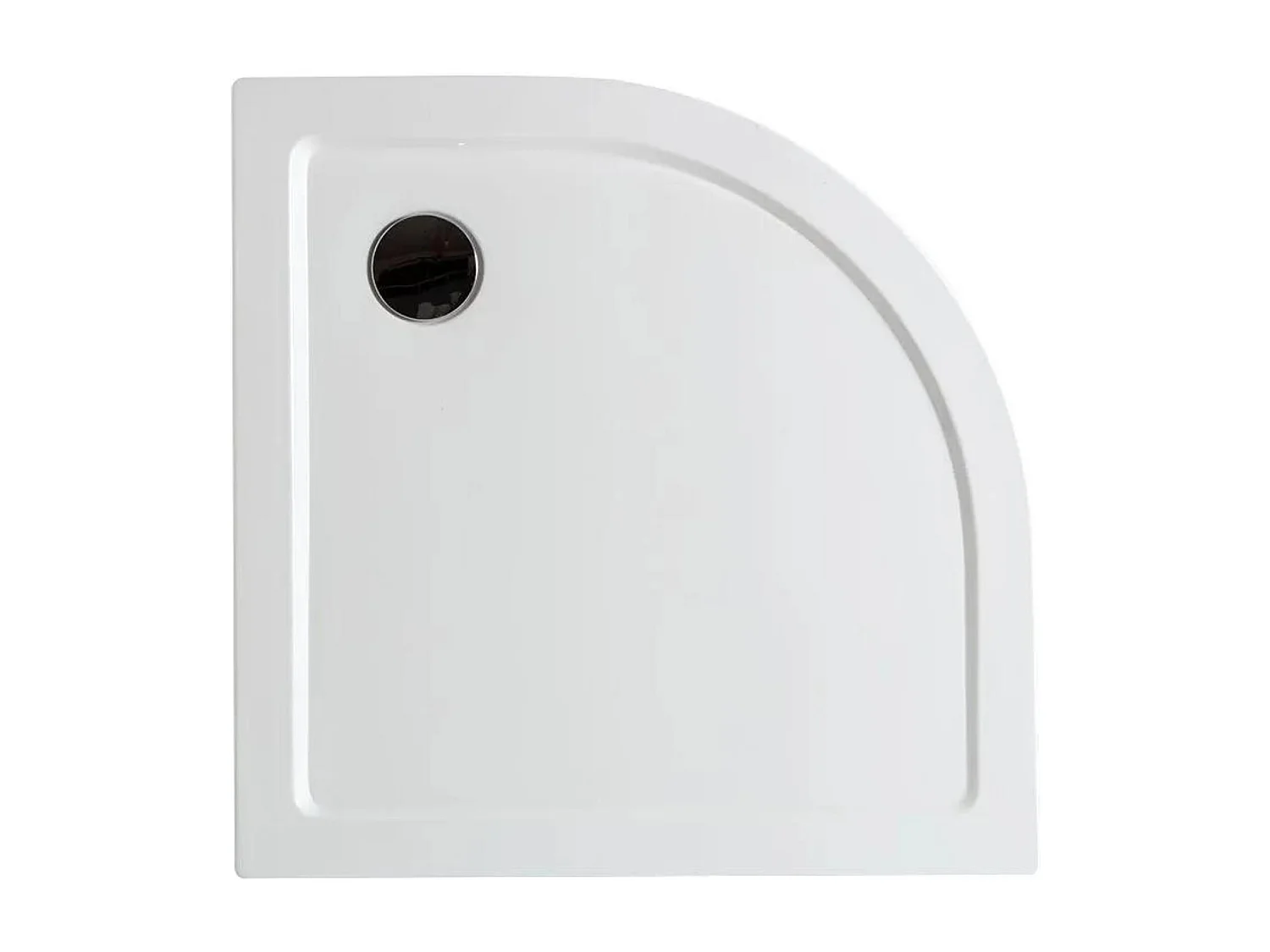 Brodzik narożny półokrągły „Aosta” cienki z akrylu i ABS cm 80x80h 4201052