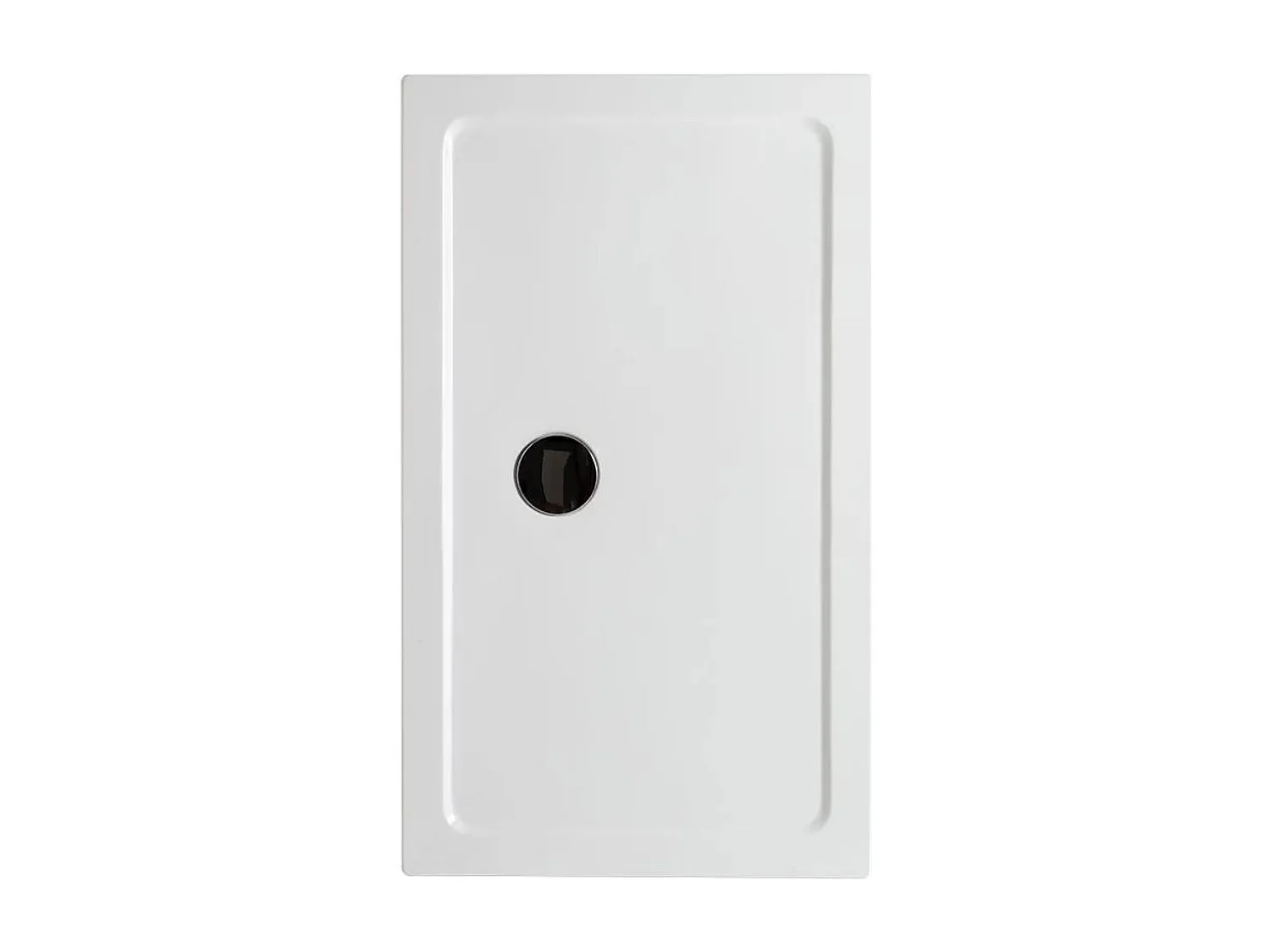 Brodzik prostokątny cienki „Aosta” z akrylu i białego ABS cm 70x90h 4201069