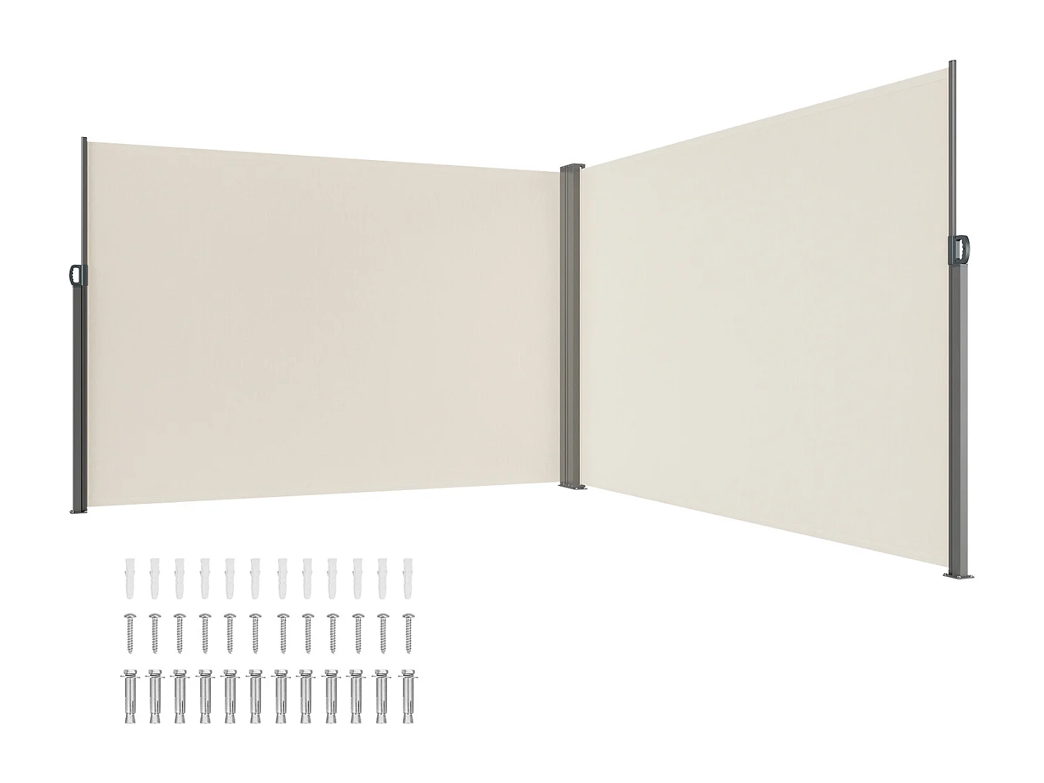 Boczne Marki Retrakcyjne SucceBuy, 200 x 600 cm, Ogródzenie Oddzielające dla Patio 4201575