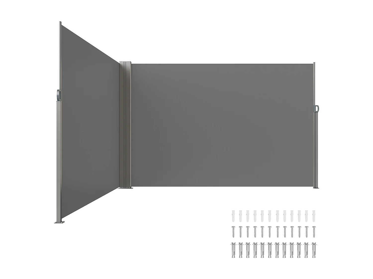 Boczne Marki Retrakcyjne SucceBuy, 200 x 600 cm, Ogródzenie Oddzielające dla Patio 4210538