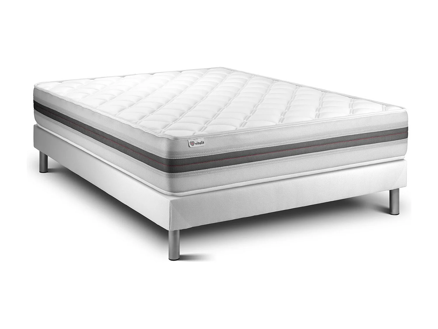 lózka z materacem VITALMEMO BACK 150 x 190 cm Rama lózka Bialy 4254641 - obrazek 1