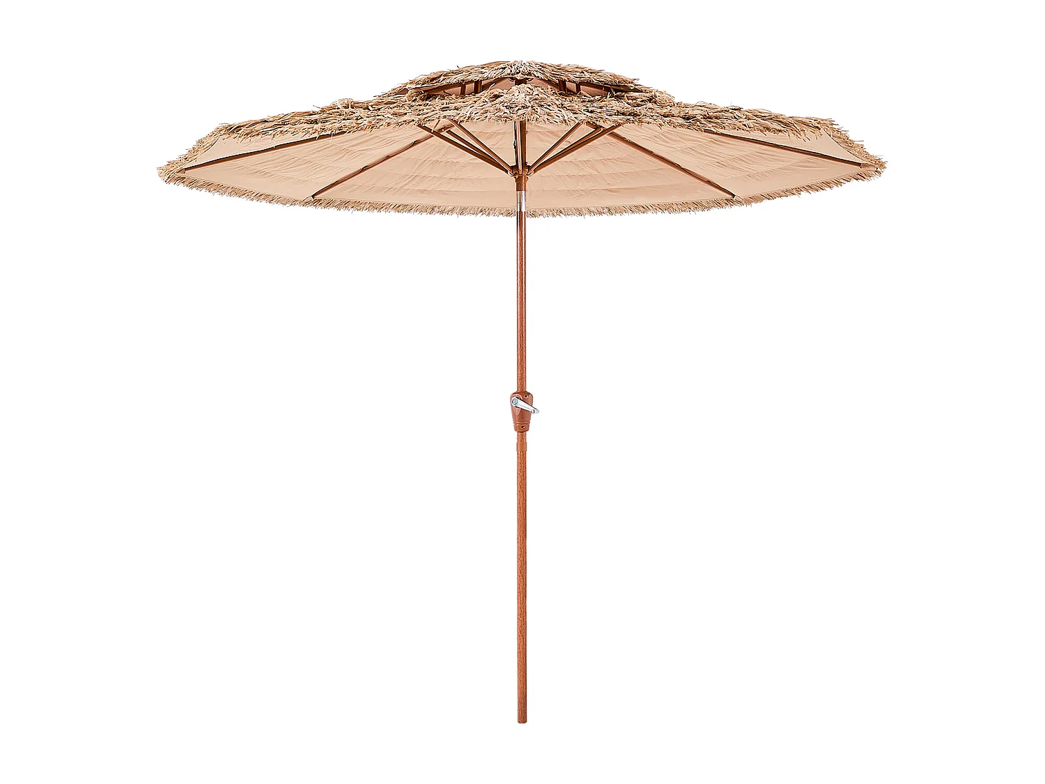 Hawajski Parasol SucceBuy, 2,7 m, Uchylny, Egzotyczny Parasol ze Strzechą, PP, 8 Metalowych Żeberek, na Plażę, Patio, Basen, do Ogrodu 4419565 - obrazek 1