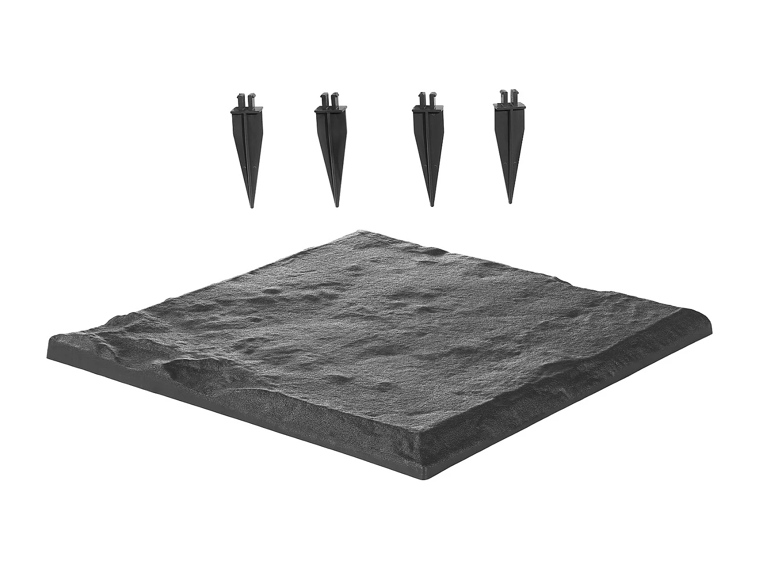 Kamienie Chodnikowe Ogród SucceBuy, 16 PCS, 39,5x39,5 cm, Wygląd Naturalnego Kamienia z Żywicy PC ABS, z Kołkami Gruntowymi, Kostka Brukowa na Trawnik, Taras 4463804 - obrazek 1
