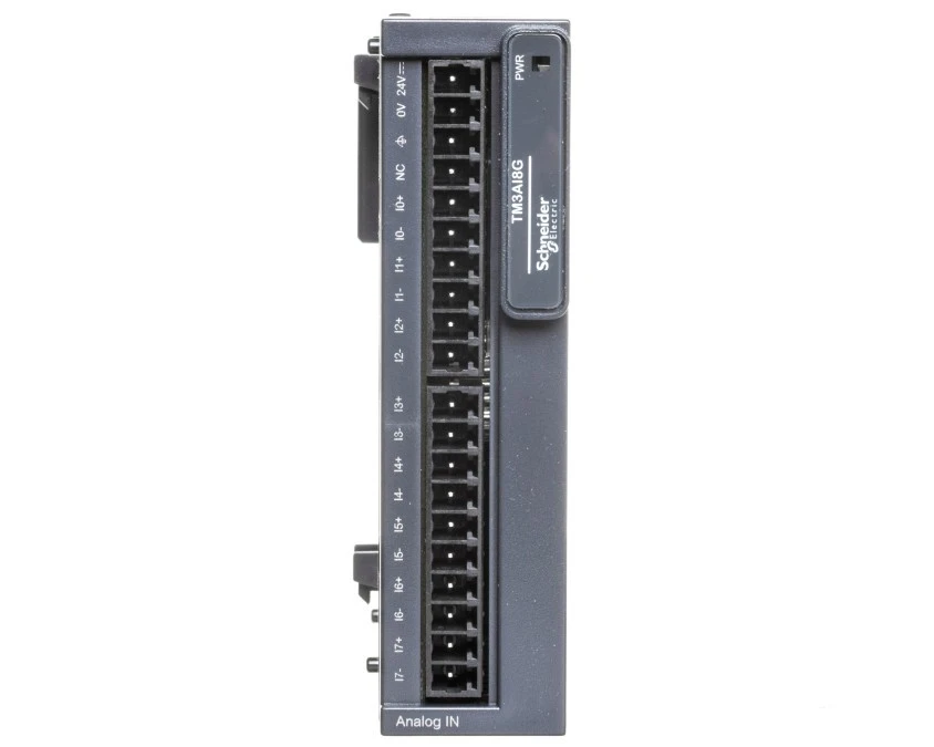 Moduł wejść analogowych 8we prądowe/napięciowe 12bit 24V DC zaciski sprężynowe Modicon TM3‑8 TM3AI8G - obrazek 2