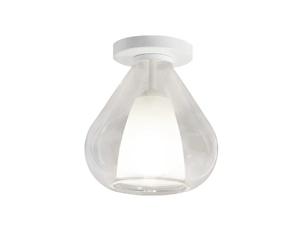 Lila – Okrągła lampa sufitowa śr. 20 cm Fabas Luce – Kinkiet z żarówką LED E27 MAX 40W – Przezroczysta 4539720