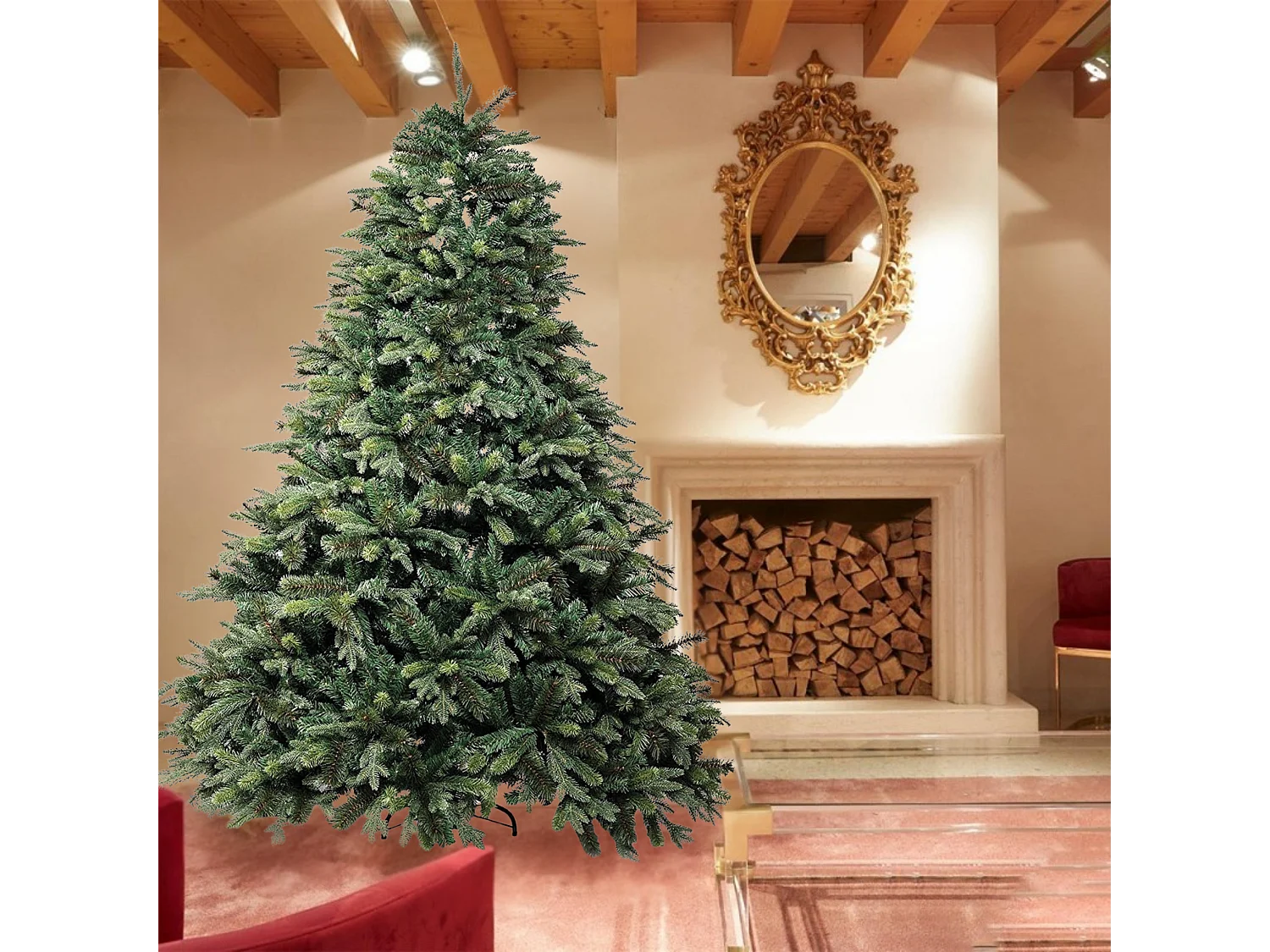 Choinka „Splendido” z PP z efektem igieł sosnowych i PE z efektem Real Touch, wys. 270 cm 4570540
