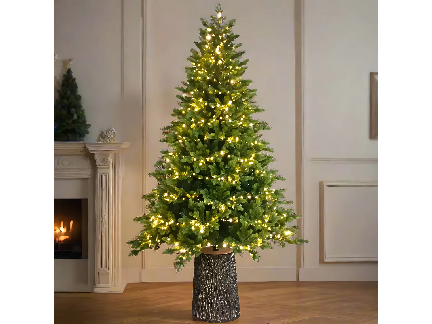 Choinka bożonarodzeniowa z diodami LED i nowoczesnym pniem „Italia” z PE z efektem Real Touch, wysokość 240 cm. 4570515