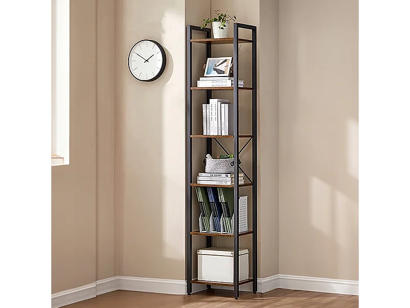 Biurowy regał na książki biblioteczka wysoki loft industrial słupek vintage 4579609