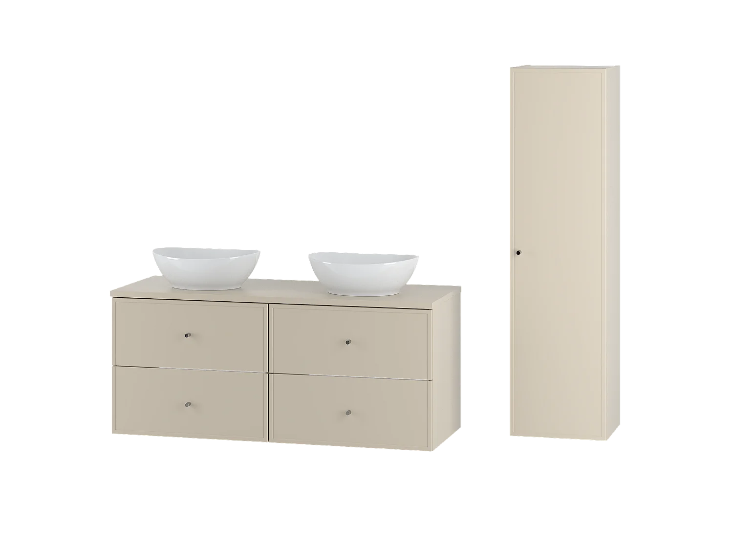 Kaszmirowy Zestaw do Łazienki 120cm Szafka Blat Umywalka Słupek Słupek Marco 4620252 - obrazek 1