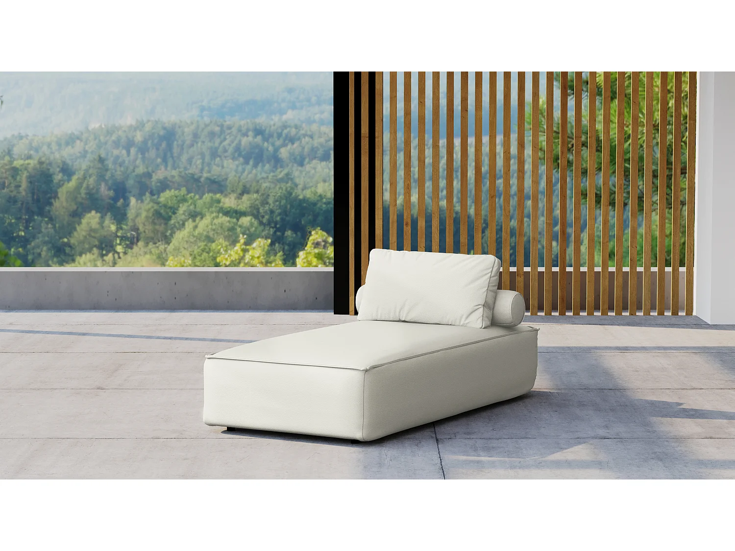 Leżak ogrodowy MALIBU, tkanina Odyssey, Kremowy 4641671