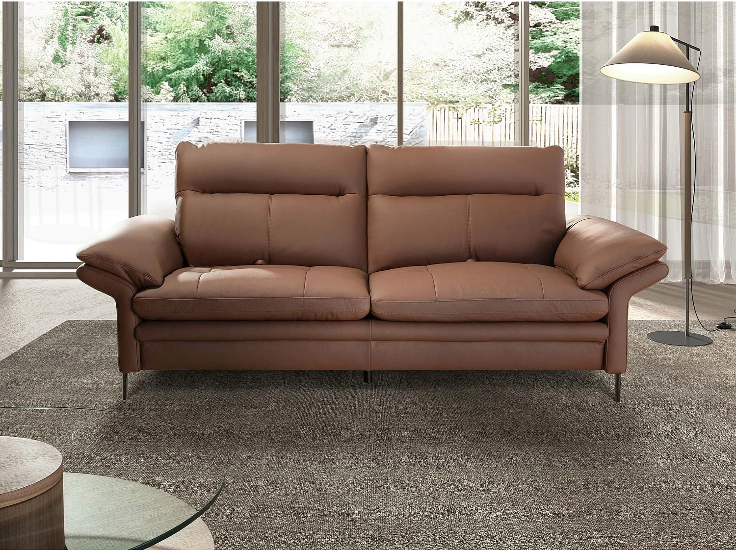 Brązowa, skórzana sofa 3-osobowa 6241 ANGEL CERDA 4724699