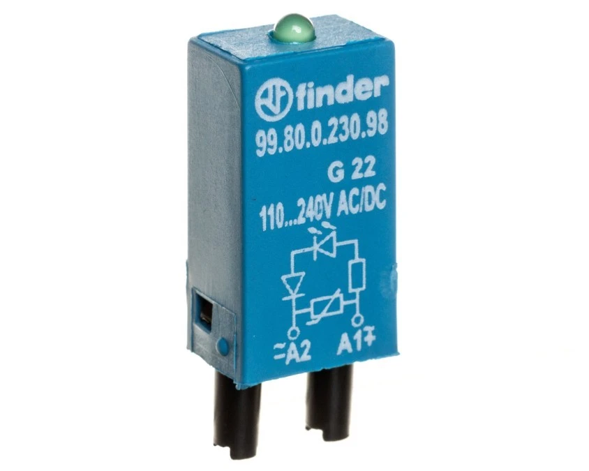 Moduł sygnalizacyjny LED zielony + warystor 110‑240V AC/DC 99.80.0.230.98 - obrazek 1