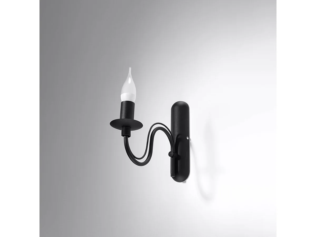 Kinkiety nowoczesny Vivow, stal - 1 źródło światła 4000K - L.6 x H.25 cm - czarny 4751188 - obrazek 1