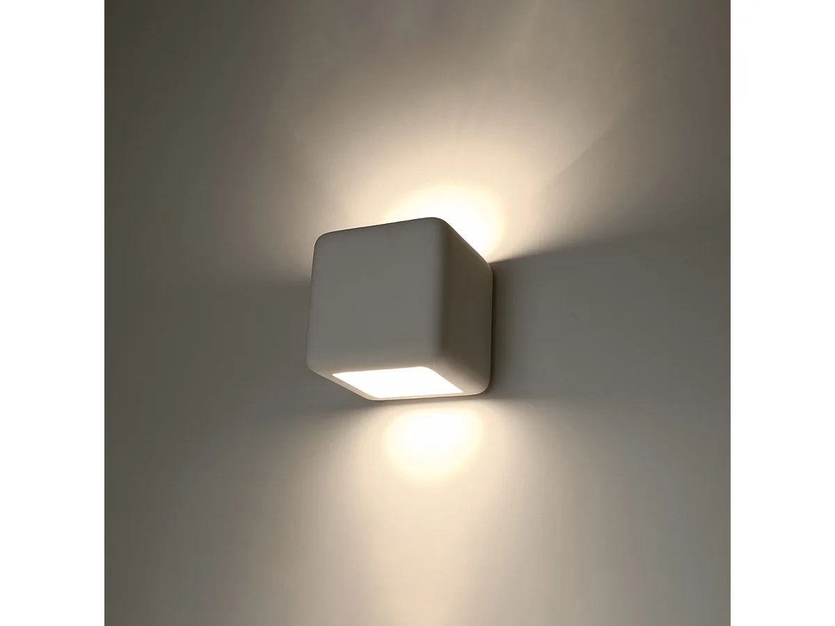 Kinkiety nowoczesny Beais, ceramika - 1 źródło światła 3000K - L.14 x H.14 cm - biały 4751190 - obrazek 1