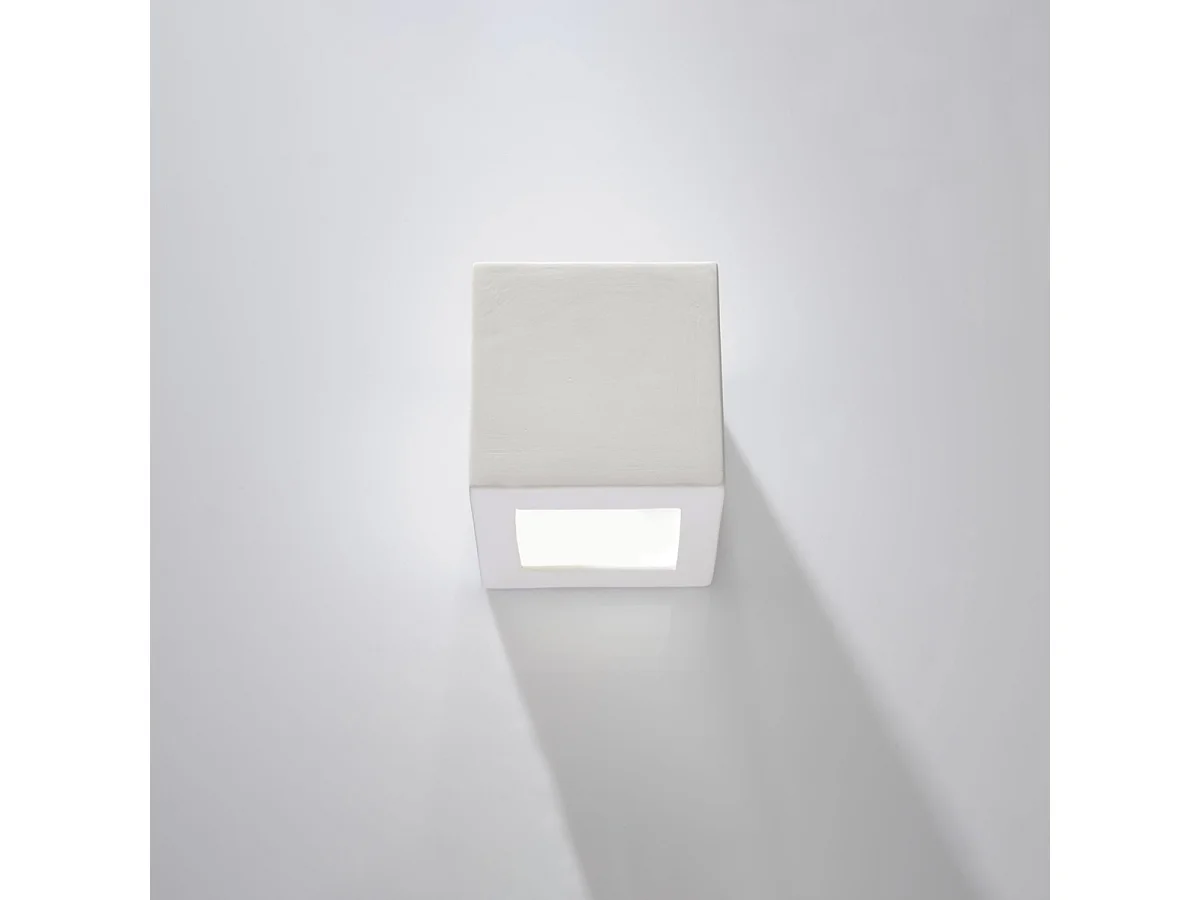 Kinkiety nowoczesny Astra, ceramika/szkło - 1 źródło światła 4000K - L.14 x H.14 cm - biały 4751203 - obrazek 1