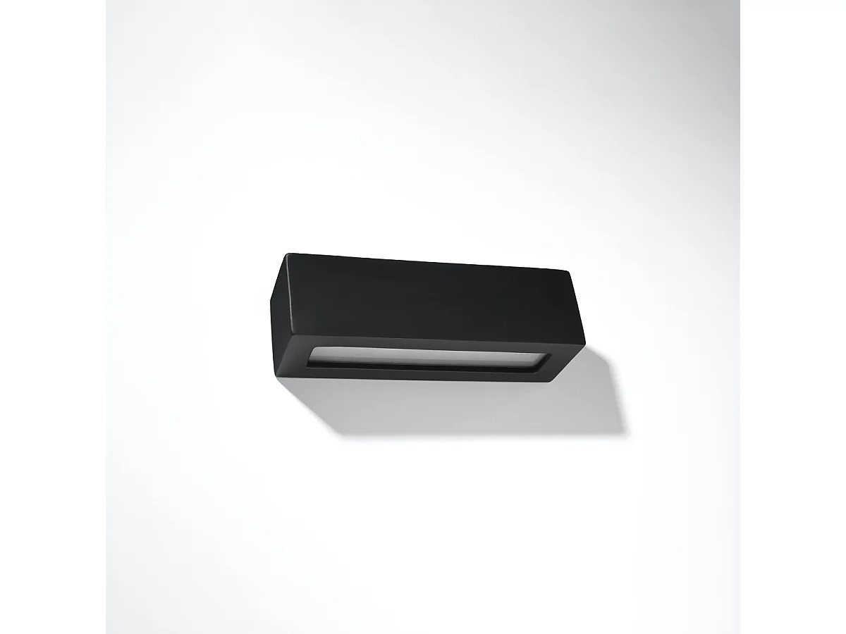 Kinkiety nowoczesny Solara, ceramika/szkło - 1 źródło światła 4000K - L.32.5 x H.9.5 cm - czarny 4751218 - obrazek 1