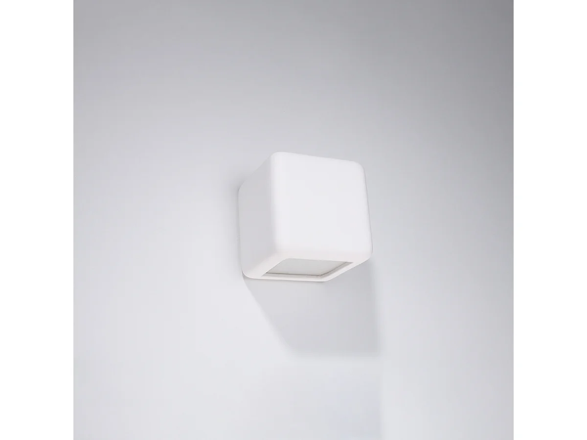 Kinkiety nowoczesny Beais, ceramika - 1 źródło światła 4000K - L.14 x H.14 cm - biały 4751226 - obrazek 1