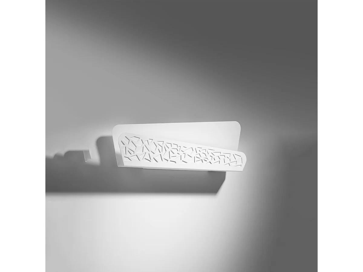 Kinkiety nowoczesny Zelira, stal/PVC - 2 źródło światła 4000K - L.40 x H.15 cm - biały 4751231 - obrazek 1