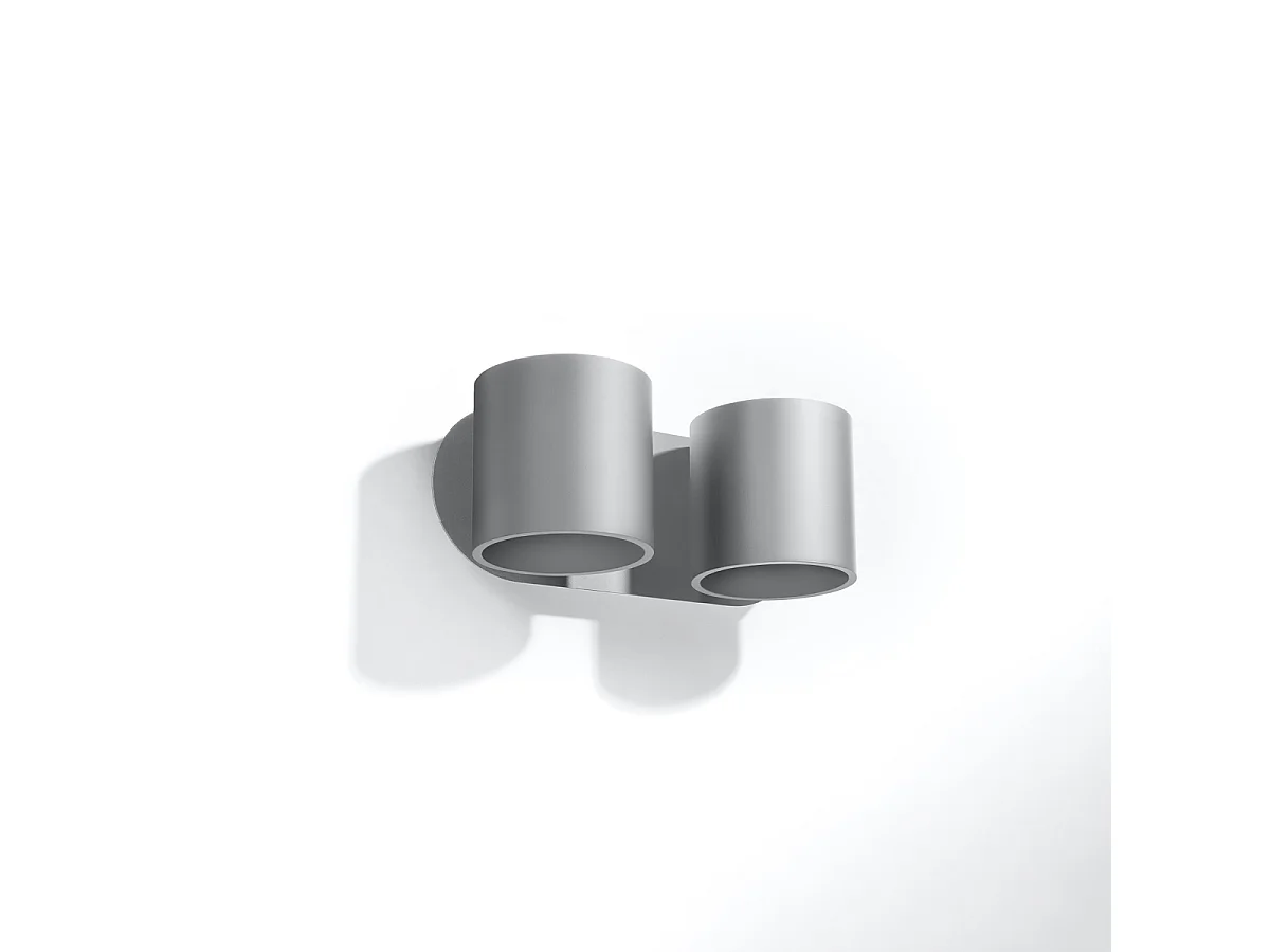 Kinkiety nowoczesny Celeris, aluminium - 2 źródło światła 4000K - L.26 x H.10 cm - szary 4751236 - obrazek 1