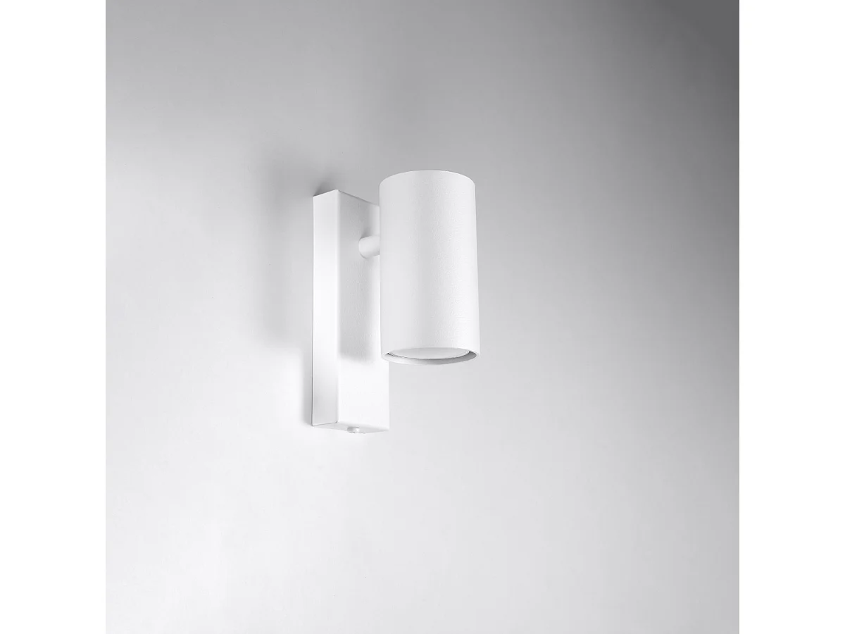 Kinkiety nowoczesny Nutiq, stal - 1 źródło światła 4000K - L.6 x H.15 cm - biały 4751238 - obrazek 1