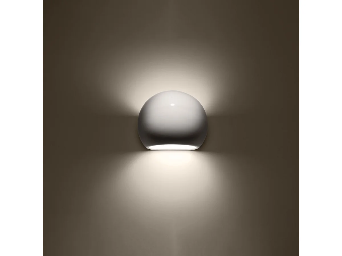 Kinkiety nowoczesny Torix, ceramika - 1 źródło światła 3000K - L.17 x H.14.5 cm - biały 4751234 - obrazek 1